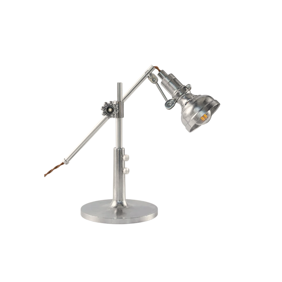 vintage chrome clip on desk lamp
