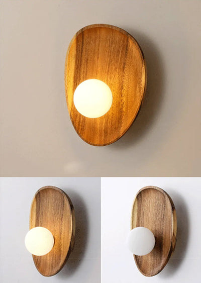 Japanese Wooden Wall Lamp | Traditional Solid Wood Lighting