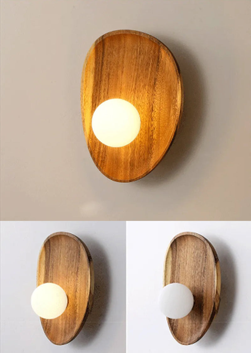 Japanese Wooden Wall Lamp | Traditional Solid Wood Lighting