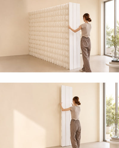 Honeycomb divider diffusing light in a bright room