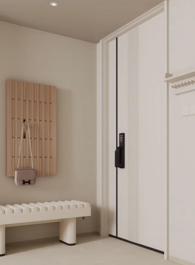 Pine Wood Wall Panel with Hook - Elegant Japanese Design