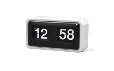 white flip clock modern desk clock