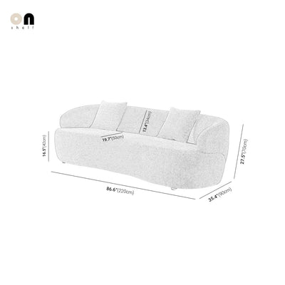 3-Seat Lounge Sofa | Modern Living Room Couch With Pillows