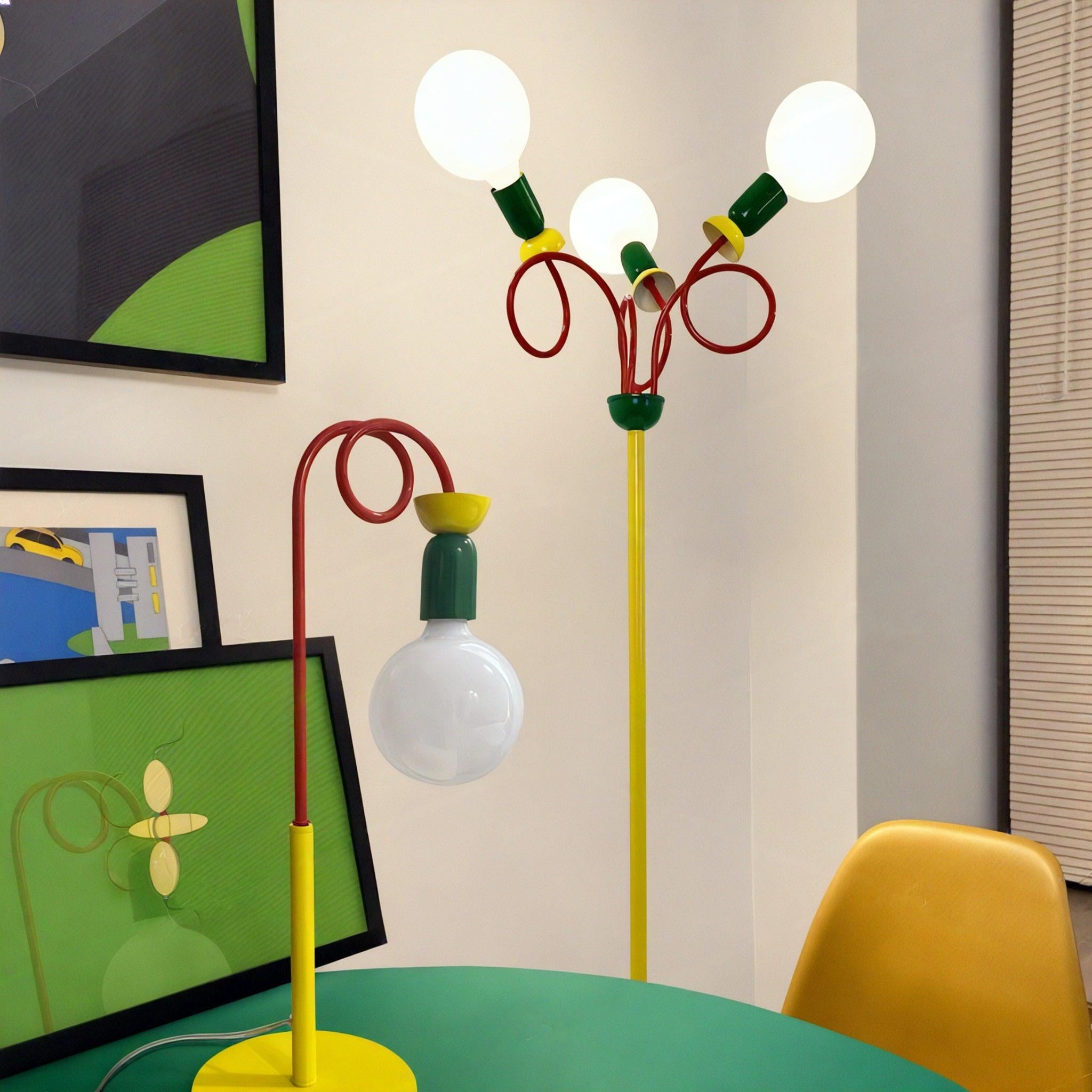 TWIRL-GLOW | Memphis Postmodern Sculptural Lamp