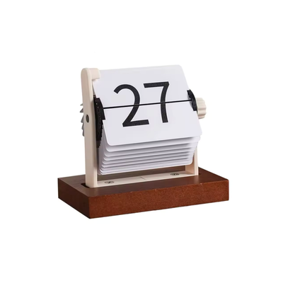 wooden perpetual calendar for desk minimalist design