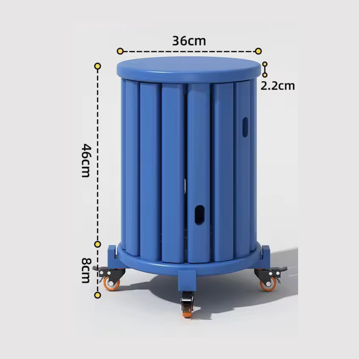 wooden stools that stack together as a compact side table