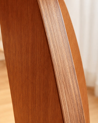 arched three-leg side table top view photo showing full round tabletop